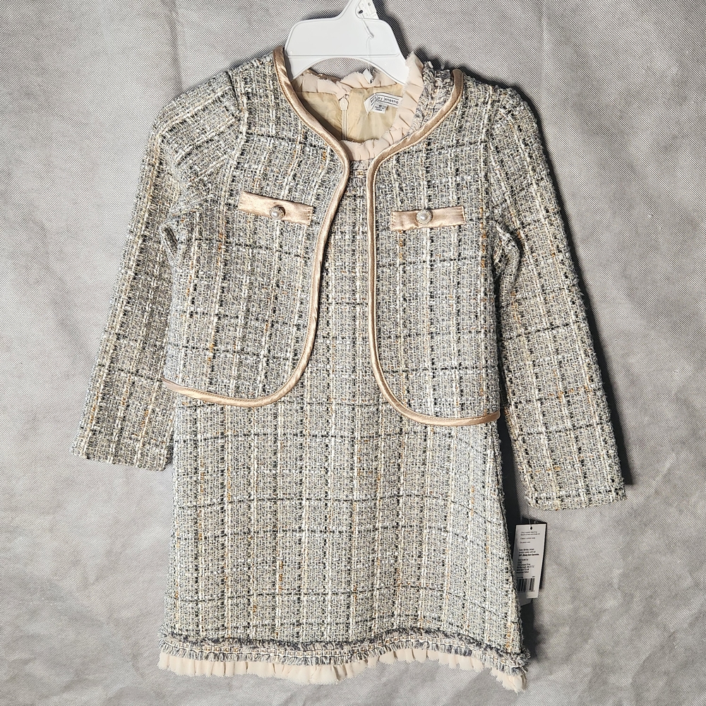 Berkley Jensen Chic Cream Tweed Blazer by Berkley  jensen